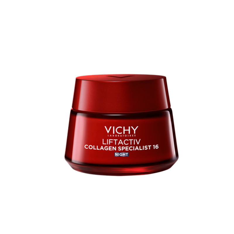 VICHY Liftactiv Collagen Specialist 16 Night Cream Κρέμα Νυχτός Προσώπου για Επανόρθωση Βαθιών & Κάθετων Ρυτίδων 50ml