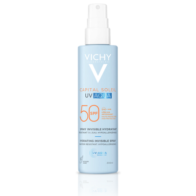 VICHY Capital Soleil UV Aqua Invisible Hydrating Spray Αντηλιακό Σπρέι Προσώπου και Σώματος SPF50 200ml