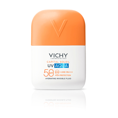 VICHY Capital Soleil UV Aqua Hydrating Invisible Fluid Αντηλιακή Λοσιόν Προσώπου με Ανάλαφρη Υφή SPF50 50ml