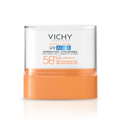 VICHY Capital Soleil UV Aqua Invisible Stick Αντηλιακό Στίκ για το Πρόσωπο και τις Ευάλωτες Περιοχές SPF50+ 9gr