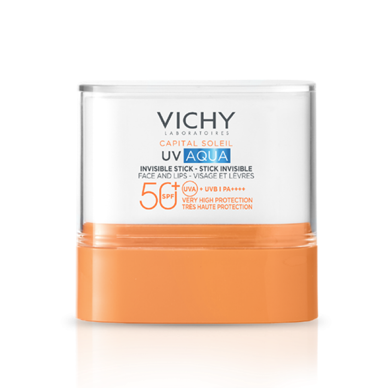 VICHY Capital Soleil UV Aqua Invisible Stick Αντηλιακό Στίκ για το Πρόσωπο και τις Ευάλωτες Περιοχές SPF50+ 9gr