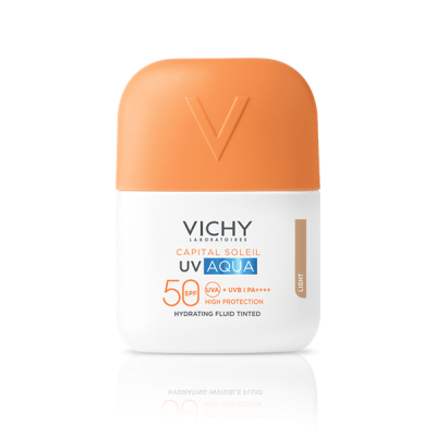 VICHY Capital Soleil UV Aqua Hydrating Invisible Fluid Tinted Αντηλιακή Λοσιόν Προσώπου με Ανάλαφρη Υφή και Χρώμα SPF50 50ml