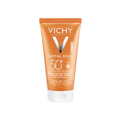 VICHY Capital Soleil Αντηλιακή Κρέμα Προσώπου με Λεπτόρρευστη Υφή για Μάτ Αποτέλεσμα με Χρώμα SPF50 50ml