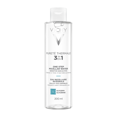 VICHY Purete Thermale One Step Micellar Water Καθαριστικό Νερό 3 σε 1 με Μεταλλικά Στοιχεία για Πρόσωπο & Μάτια για Ευαίσθητη Επιδερμίδα 200ml