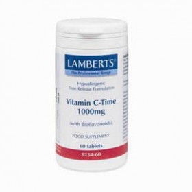 LAMBERTS Vitamin C Βιταμίνη C 1000mg Time Release 60 δισκία