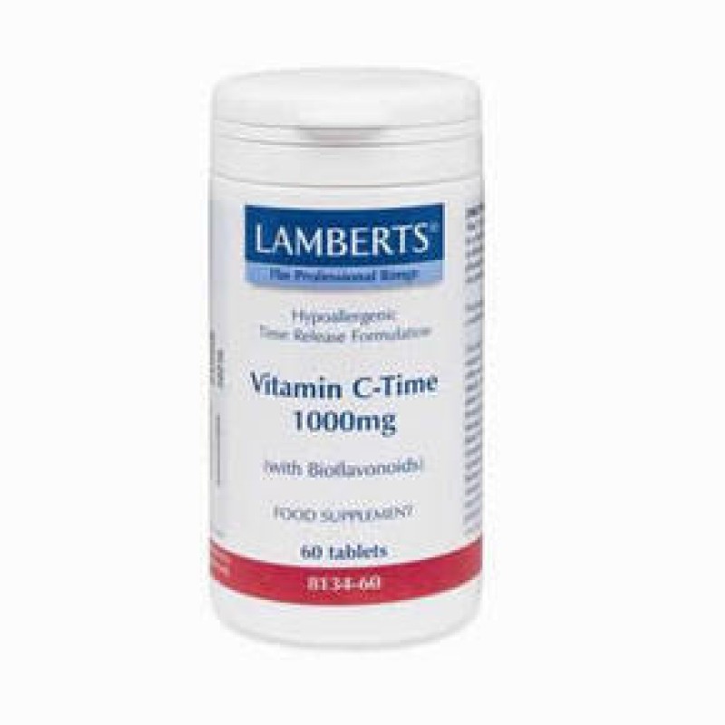 LAMBERTS Vitamin C Βιταμίνη C 1000mg Time Release 60 δισκία