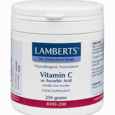 LAMBERTS Vitamin C + Ascorbic Acid Βιταμίνη C 250gr LAMBERTS Vitamin C + Ascorbic Acid Βιταμίνη C 250gr