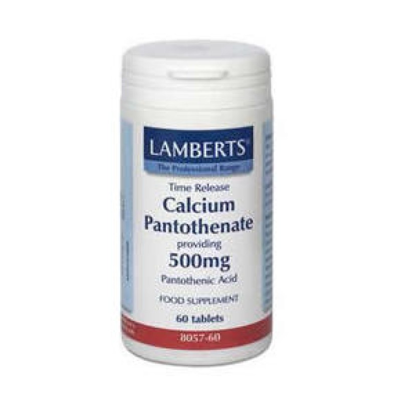 LAMBERTS Calcium Pantothenate Παντοθενικό οξύ Βιταμίνη Β5 500 mg 60 δισκία