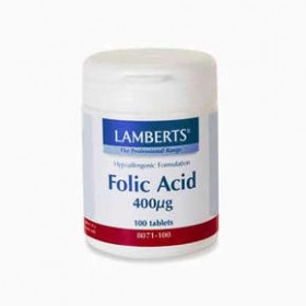 LAMBERTS Folic Acid Φυλλικό οξύ 400 mcg 100 δισκία