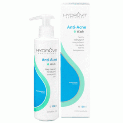 HYDROVIT Anti-Acne Wash Kαθημερινό καθαριστικό για λιπαρά με τάση ακμής και ακνεϊκά δέρματα 150ml