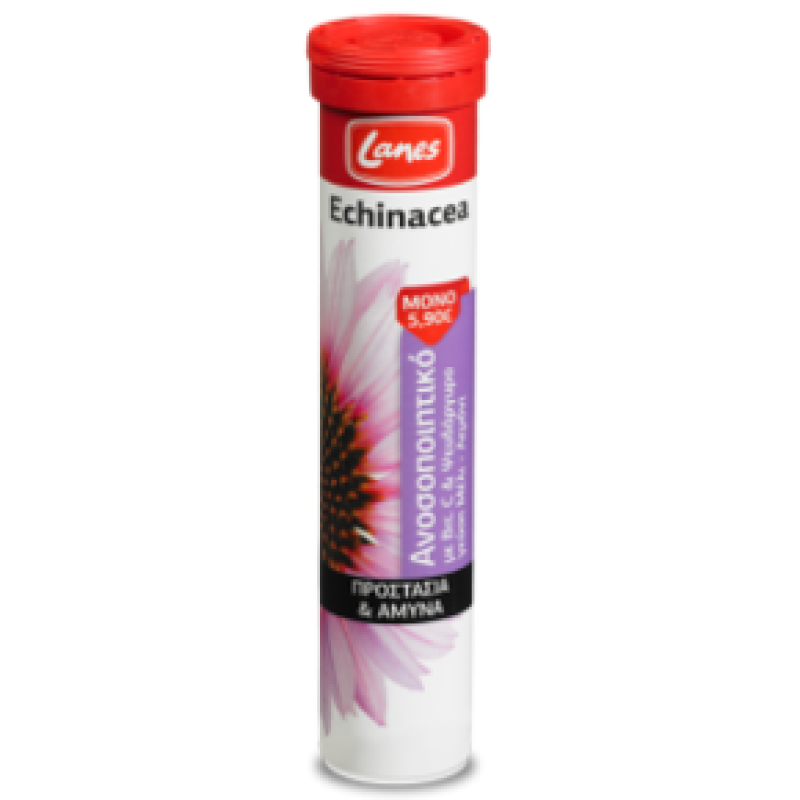 LANES Echinacea με Βιταμίνη C με γεύση μέλι-λεμόνι 20 αναβράζουσες ταμπλέτες