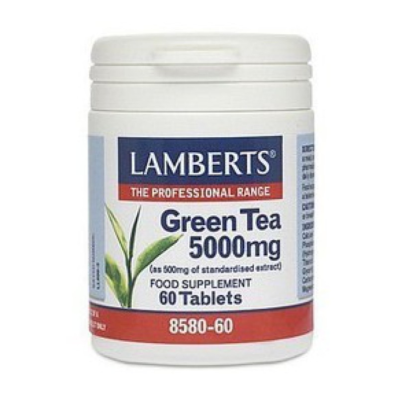 LAMBERTS Green Tea 5000mg Συμπλήρωμα Διατροφής με Πράσινο Τσάι 60 δισκία