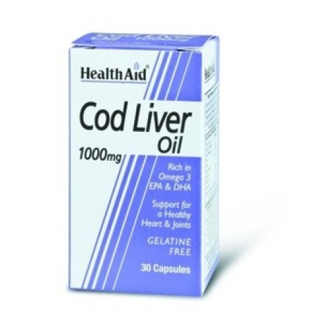 HEALTH AID Cod Liver Oil 1000mg 30 veg caps