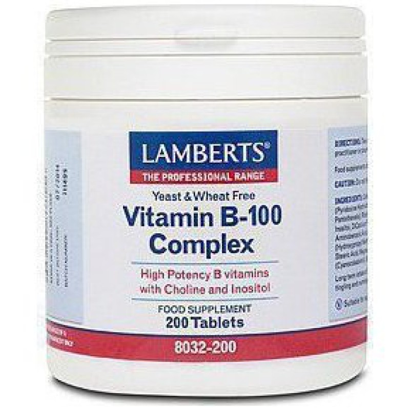 LAMBERTS Vitamin B-100 Complex Βιταμίνη Β 200 δισκία