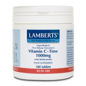 LAMBERTS Vitamin C Βιταμίνη C 1000mg Time Release 180 δισκία