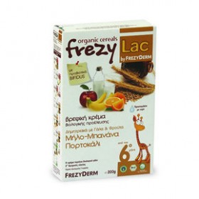 FREZYDERM Frezylac Δημητριακά με Γάλα και Φρούτα (Μήλο - Μπανάνα - Πορτοκάλι) 200gr