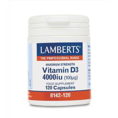LAMBERTS Vitamin D3 4000IU (Βιταμίνη D) 120tabs LAMBERTS Vitamin D3 4000IU (Βιταμίνη D) 120tabs