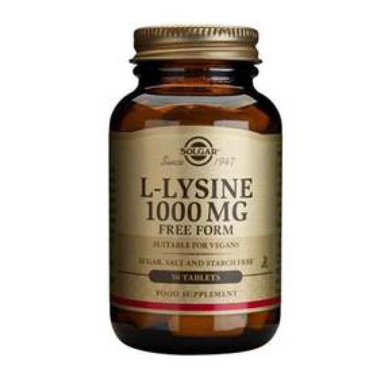 SOLGAR L-Lysine 1000mg 50 δισκία