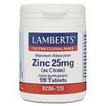 LAMBERTS Zinc (as Citrate) 25mg Ψευδάργυρος 120 δισκία
