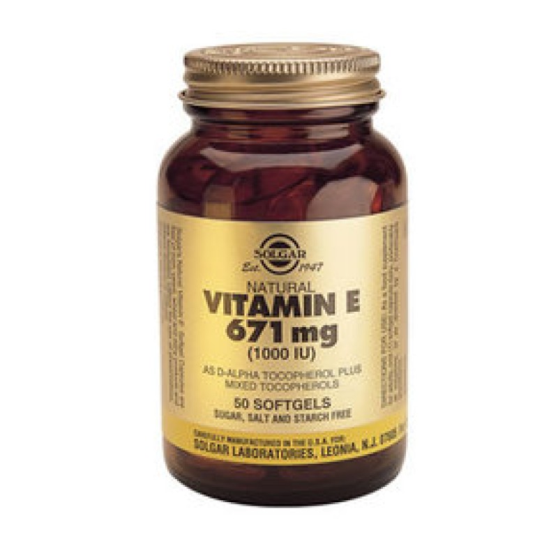 SOLGAR Vitamin E 671mg Natural 1000IU 50 δισκία