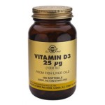 SOLGAR Vitamin D3 25mg 1000IU 100 Softgels