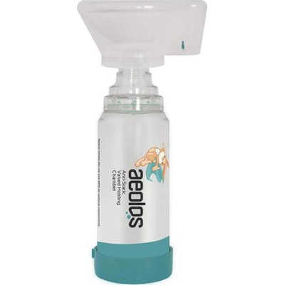 AEOLOS Anti-Static Valved Holding Chamber Βρεφικός Αεροθάλαμος Εισπνοών Μέγεθος Small 0-18 μηνών 1τμχ