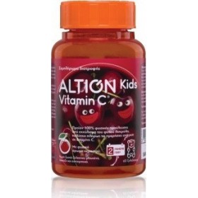 ALTION KIds Vitamin C Συμπλήρωμα Διατροφής με Βιταμίνη C για Παιδιά με Φυσικό Άρωμα Κερασιού 60 Μασώμενα Ζελεδάκια