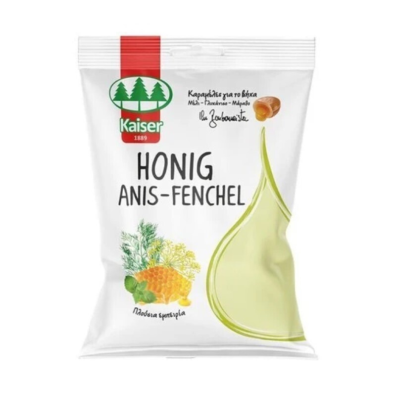 KAISER Honig Anis-Fenchel Καραμέλες για το Βήχα με Μέλι , Γλυκάνισο και Μάραθο 90g