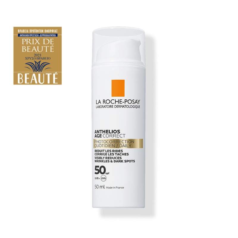 LA ROCHE POSAY Anthelios Age Correct Photocorrection Daily Light Cream Αντηλιακή Αντιγηραντική Κρέμα Προσώπου SPF50 50ml