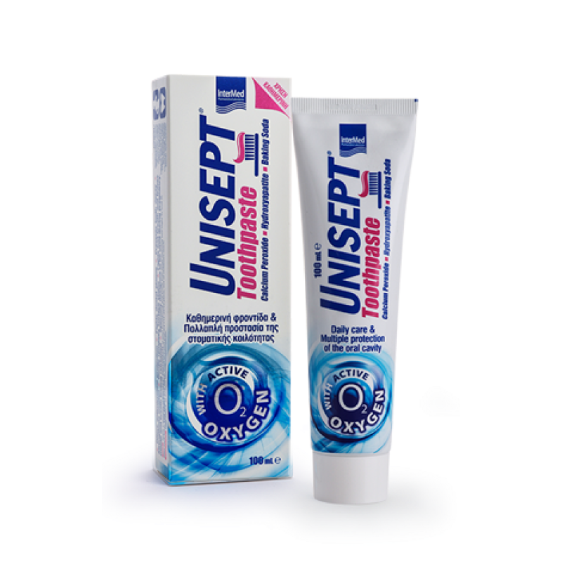 INTERMED Unisept Toothpaste Οδοντόκρεμα με Ενεργό Οξυγόνο για Καθημερινή Χρήση 100ml