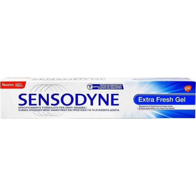 SENSODYNE Extra Fresh Gel Οδοντόκρεμα για 24ωρη Ανακούφιση απο την Ευαισθησία των Δοντιών 75ml  