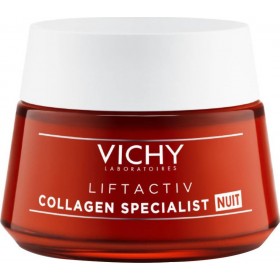 VICHY Liftactiv Collagen Specialist Nuit Κρέμα Νυχτός Προσώπου για Επανόρθωση Βαθιών & Κάθετων Ρυτίδων 50ml