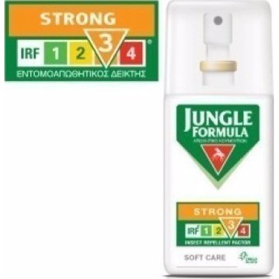 JUNGLE FORMULA Strong Soft Care - Η απαραίτητη καθημερινή σας προστασία από τα κουνούπια Χωρίς Άρωμα 75ml