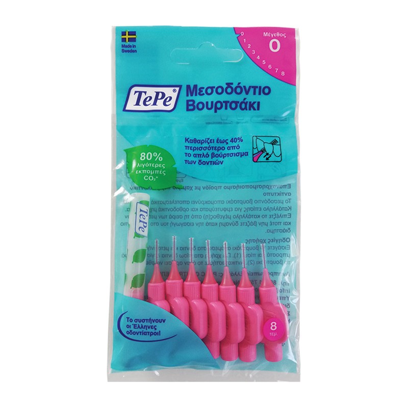 TEPE Μεσοδόντια Βουρτσάκια Μέγεθος 0 8 x 0.4 mm