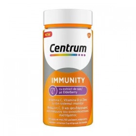 CENTRUM Immunity Συμπλήρωμα Διατροφής με Βιταμίνη C , D και Ψευδάργυρο για την Ενίσχυση του Ανοσοποιητικού Συστήματος 60 Μαλακές Κάψουλες