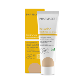 PHARMASEPT Heliodor Face Tinted Sun Cream Αντηλιακή Κρέμα Προσώπου , Ντεκολτέ και Χεριών Υψηλής Προστασίας με Χρώμα SPF30 50ml