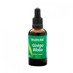 HEALTH AID Ginkgo Biloba Liquid Συμπλήρωμα Διατροφής για την Καλή Λειτουργία του Εγκεφάλου σε Σταγόνες 50ml
