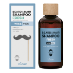 VICAN Wise Men Beard & Hair Shampoo Fresh Καθαριστικό Σαμπουάν για Γένια & Μαλλιά 200ml