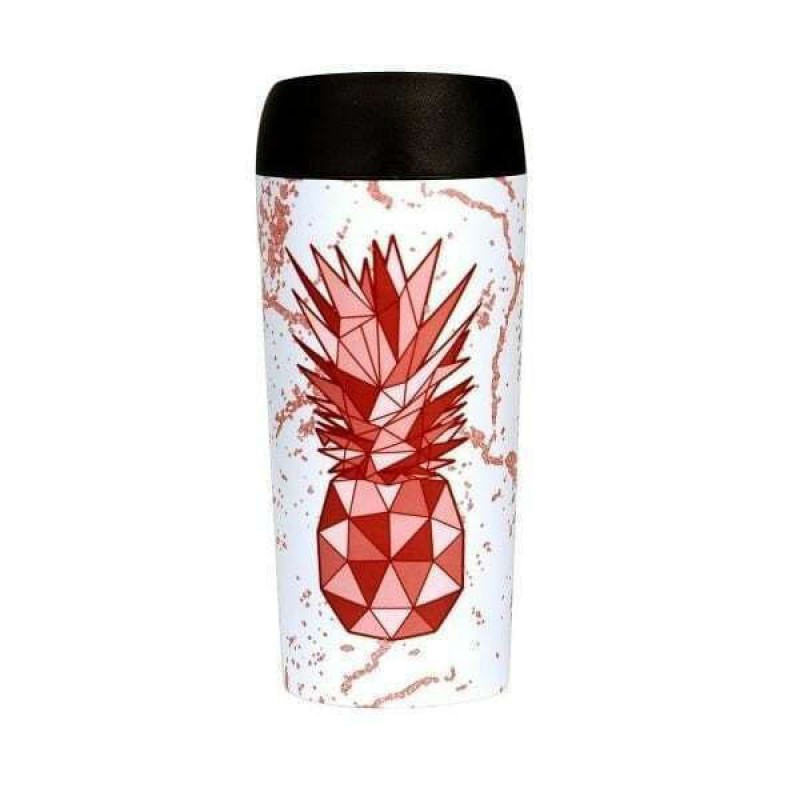 WELL Stainless Steel Travel Mug Ανοξείδωτη Κούπα Ταξιδιού Pineapple 450ml