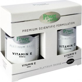 POWER HEALTH Power of Nature Platinum Range 1+1 Vitamin E 400IU Classics 30 Κάψουλες & Vitamin C 1000mg 20 Δισκία 