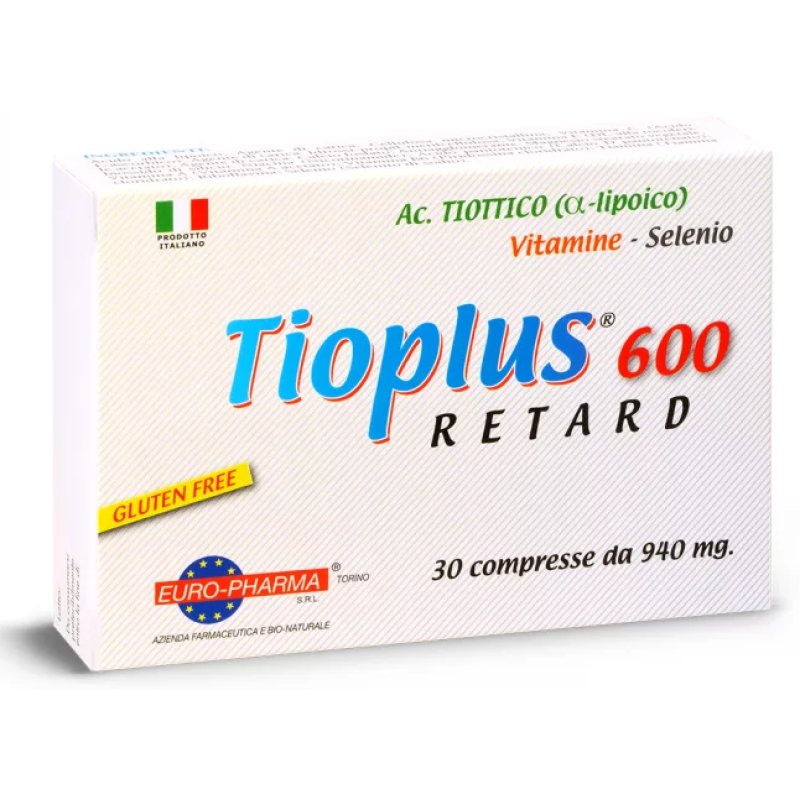 TIOPLUS 600 Retard Συμπλήρωμα Διατροφής για την Ανακούφιση των Συμπτωμάτων του Νευροπαθητικού Πόνου 30 Ταμπλέτες