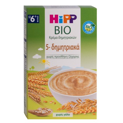 HIPP Bio Κρέμα Βιολογικής Καλλιέργειας 5 Δημητριακών 200gr