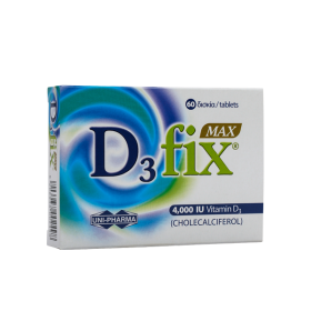 UNI-PHARMA D3 FIX Max (Vitamin D3) 4000IU 60tabs