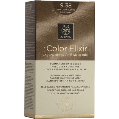 APIVITA My Color Elixir Μόνιμη Βαφή Μαλλιών με 3 Πολύτιμα Έλαια Argan , Αβοκάντο & Ελιάς Απόχρωση Ξανθό Πολύ Ανοιχτό Μελί Περλέ 9.38