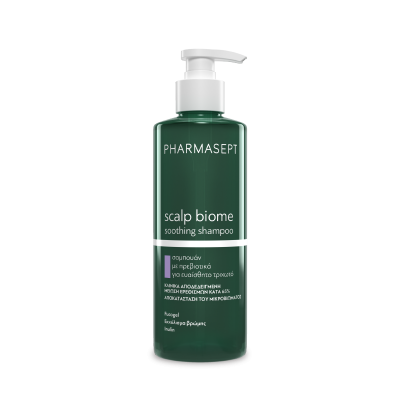 PHARMASEPT Scalp Biome Soothing Shampoo Σαμπουάν με Πρεβιοτικά για to Eυαίσθητο Tριχωτό Kεφαλής 400ml