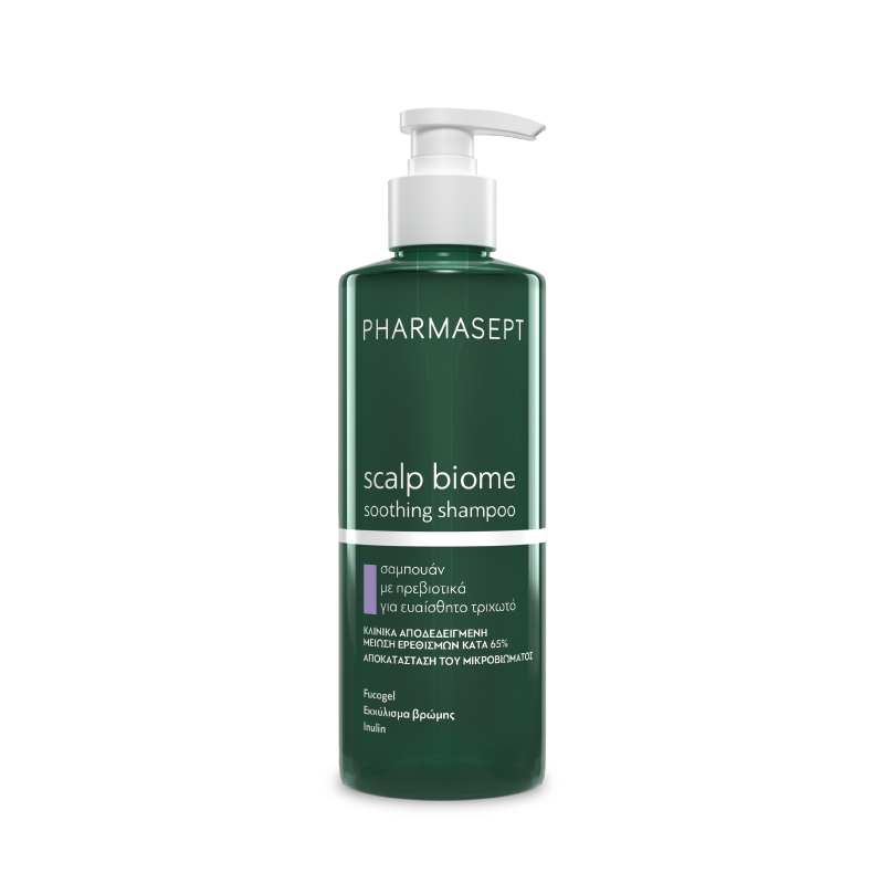 PHARMASEPT Scalp Biome Soothing Shampoo Σαμπουάν με Πρεβιοτικά για to Eυαίσθητο Tριχωτό Kεφαλής 400ml