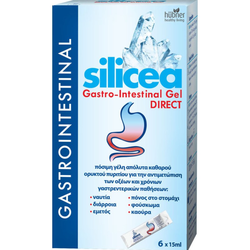 SILICEA Gastro-Intestinal Gel Direct Πόσιμη Γέλη για την Αντιμετώπιση Χρόνιων Γαστρεντερικών Παθήσεων 6 x 15ml