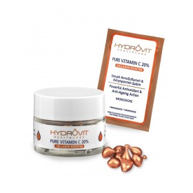 HYDROVIT Pure Vitamin C 20% Collagen Booster Monodose Αντιγηραντική Κρέμα Προσώπου με Ισχυρή Αντιοξειδωτική Δράση 60 Μονοδόσεις