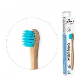 THE HUMBLE CO. Baby Ultra Soft Toothbrush Βρεφική Οδοντόβουρτσα απο Μπαμπού με Πολύ Μαλακή Τρίχα Χρώμα Μπλέ 1τμχ