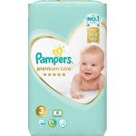 PAMPERS Premium Care Βρεφικές Πάνες No3 (6-10kg) 60τμχ 